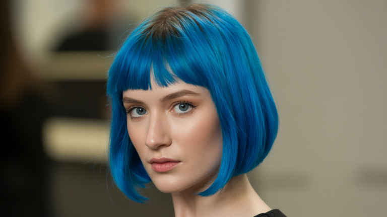 15 Trendy Blue Hair Styles With Bangs to Refresh Your Look
