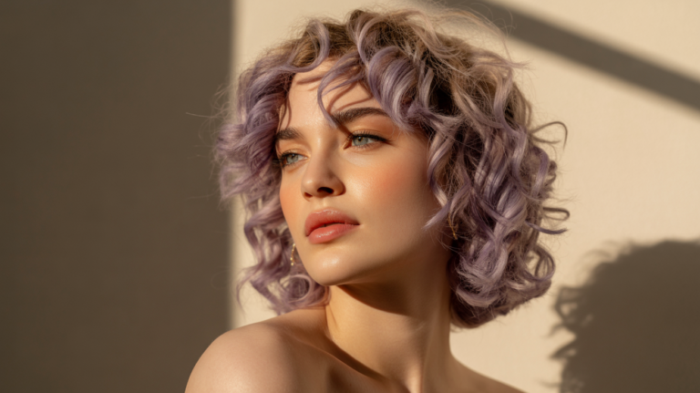 23 Fun Styles for Purple Curly Hair